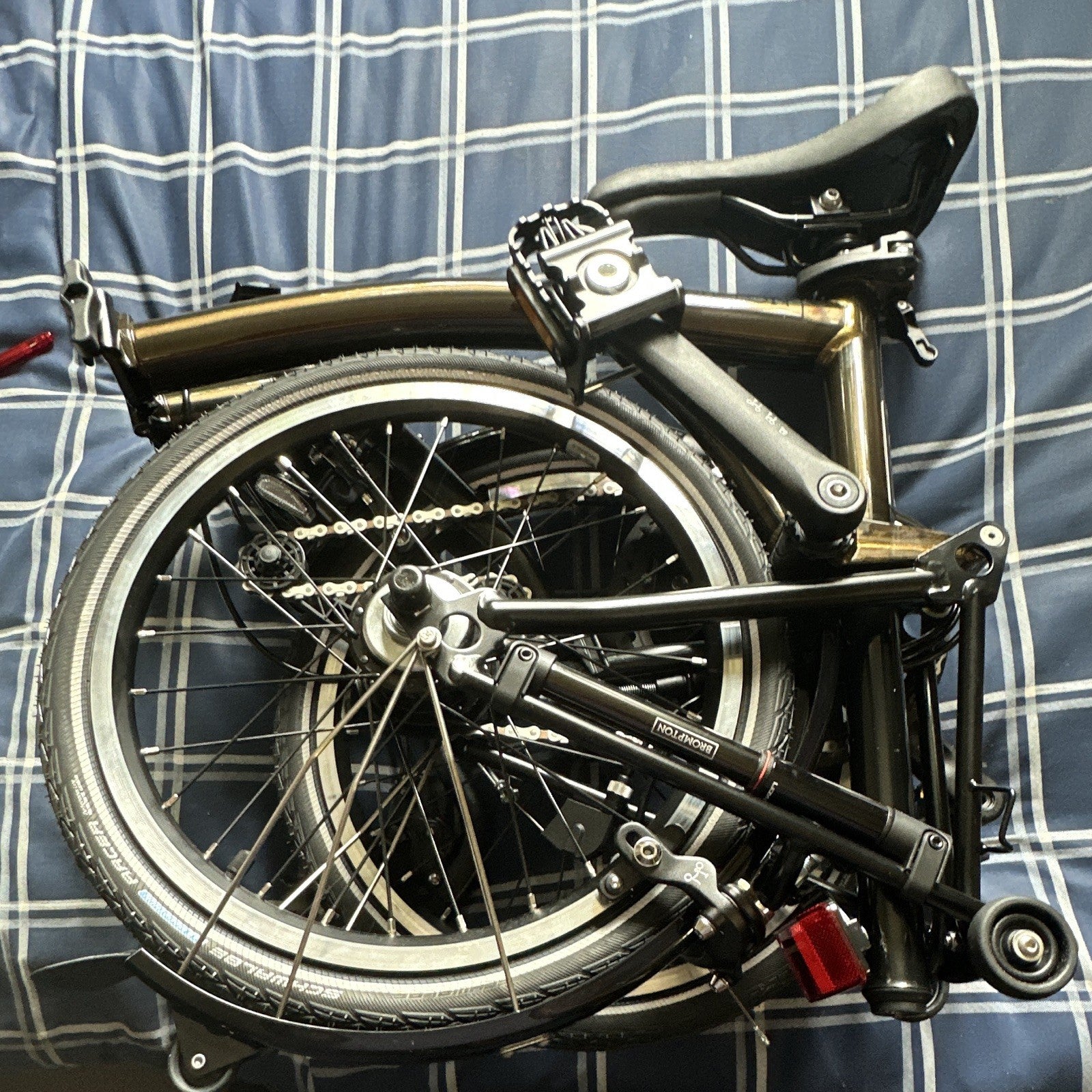 2023 Brompton C Line Folding Bike 16in Raw Lacquer Frame