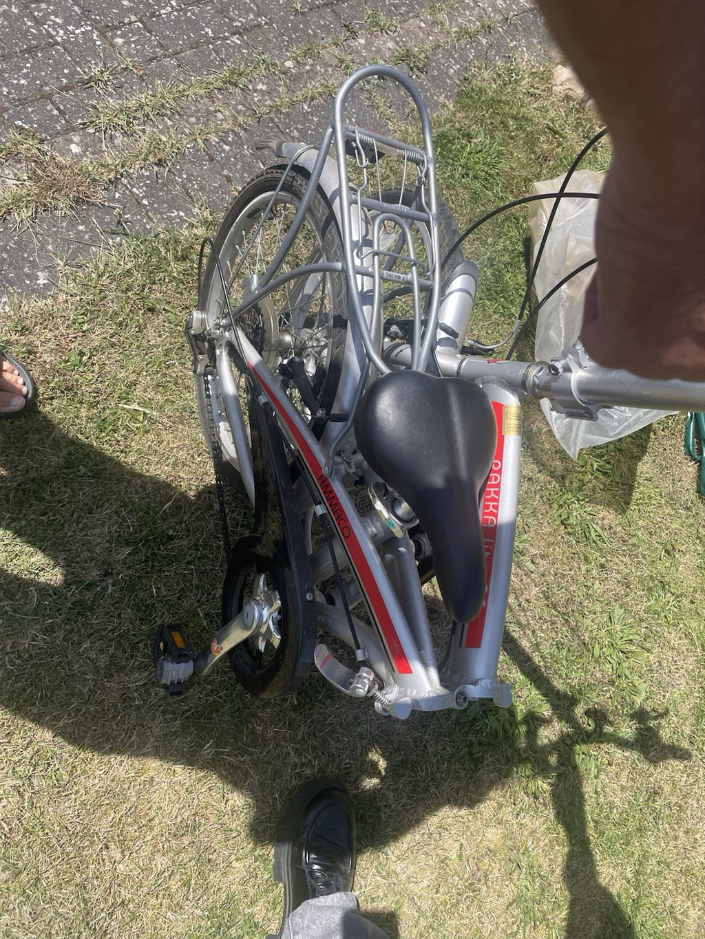 Ammaco Pakka Lite 20 Inch  silver folding bike