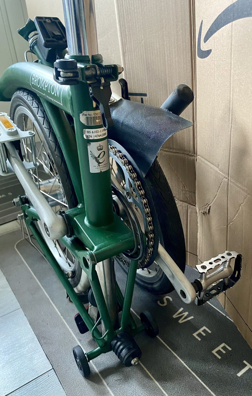 Brompton Folding commuter travel Bike S3L - Racing Green