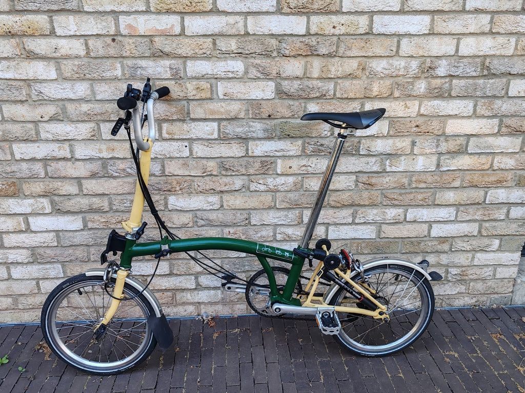 Brompton M6L 6 Speed Folding Bike Racing Green Ivory Original