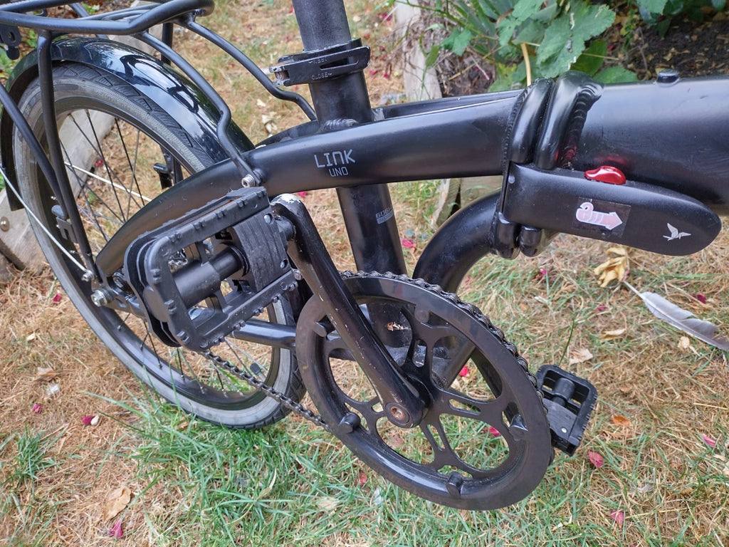 Tern Link Uno 20in Folding Bike Black with Mudguards & Rear Rack