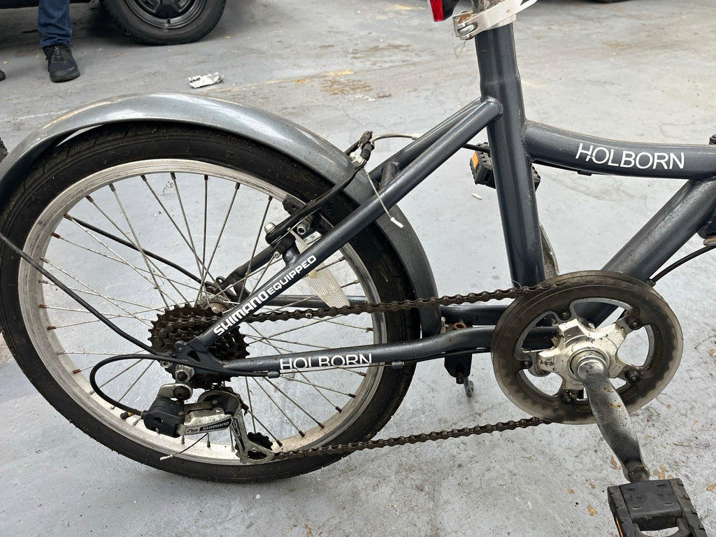 Challenge Holborn 20in Folding Bike Grey, Mudguards, Kickstand, Adjustable Seat
