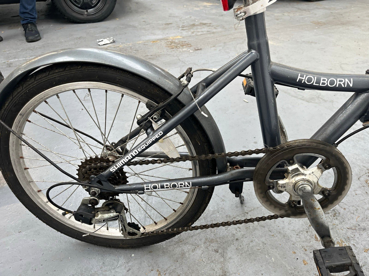 Challenge Holborn 20in Folding Bike Grey, Mudguards, Kickstand, Adjustable Seat