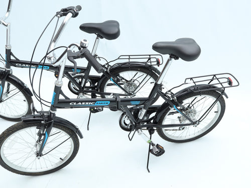 2 x Adults Black Classic Saker Folding Bike Venture Series 'Caravan / Motorhome'