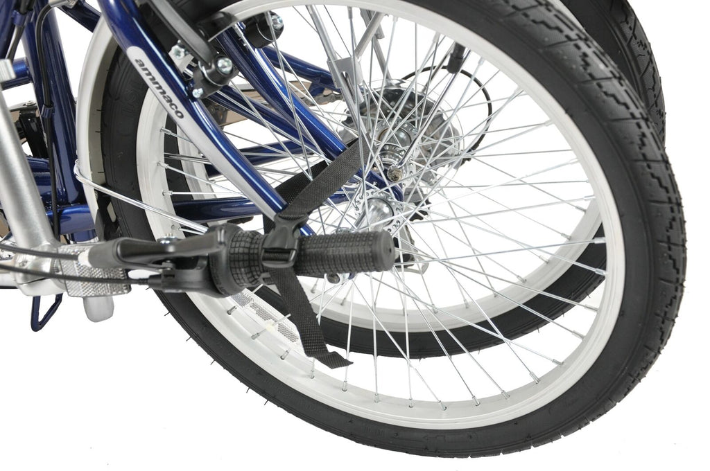 Ammaco Pakka Compact 20 Inch Wheel Folding Shopper Camping Bike 6 Speed Blue