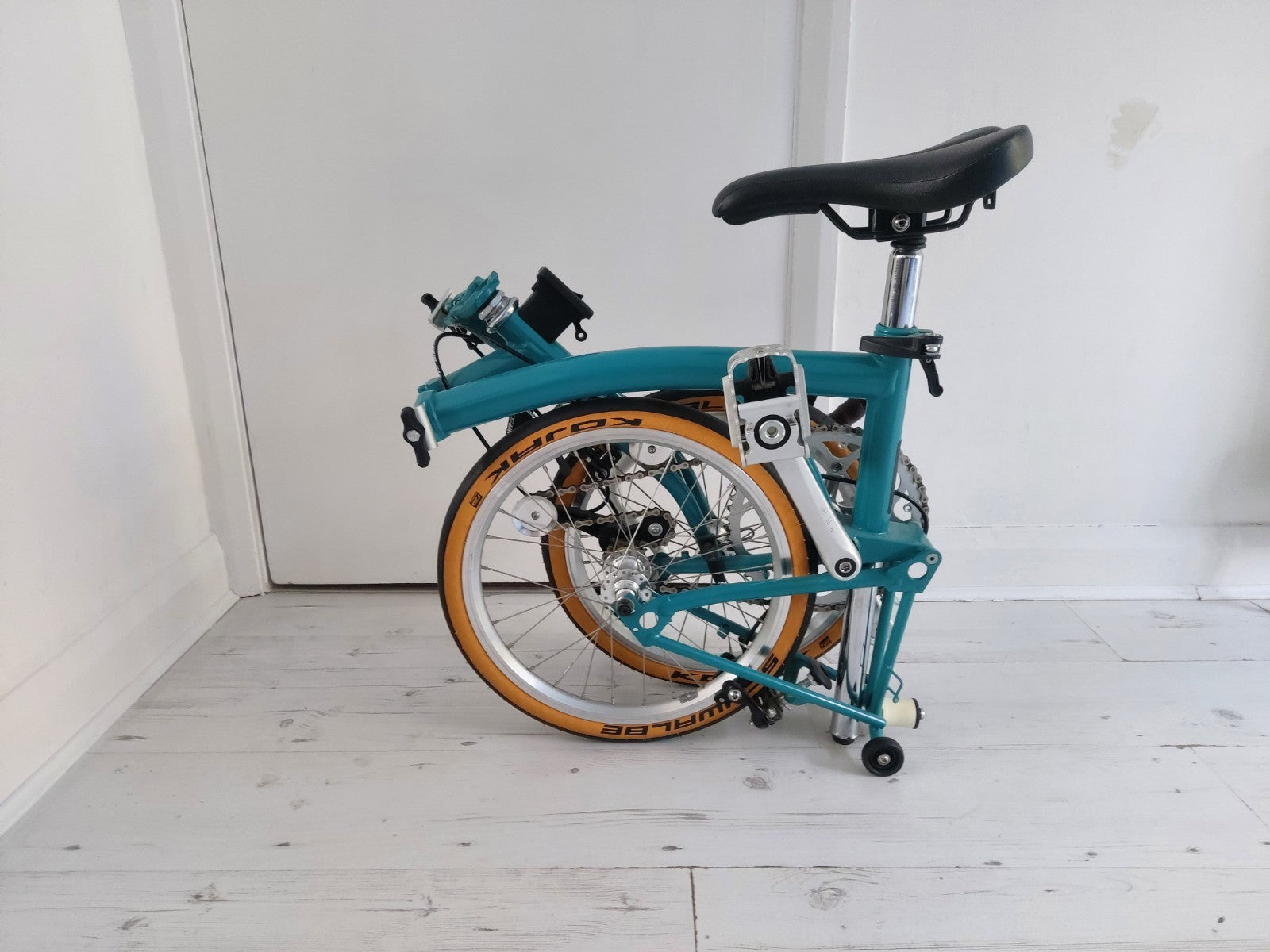 Brompton M1E Lagoon Blue Foldable Bike