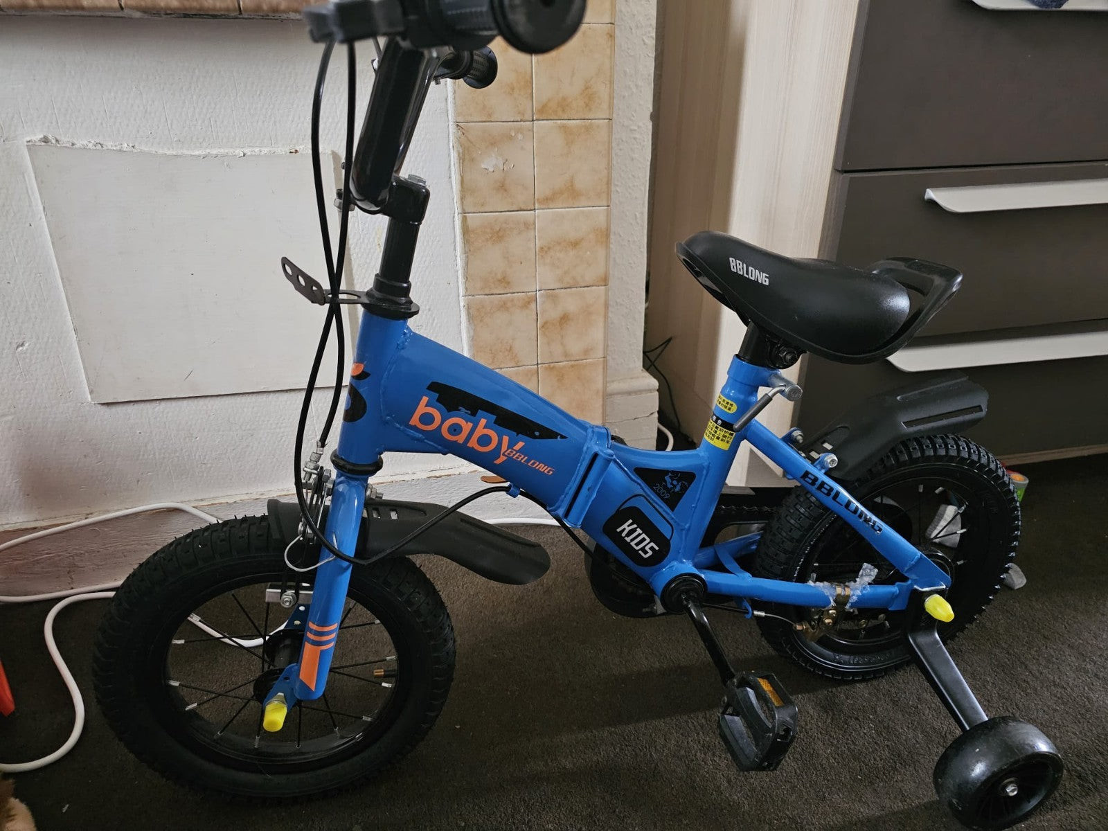 12-inch Toddler Bike Unisex Children's Cycling Bicycle Foldable Training Wheels