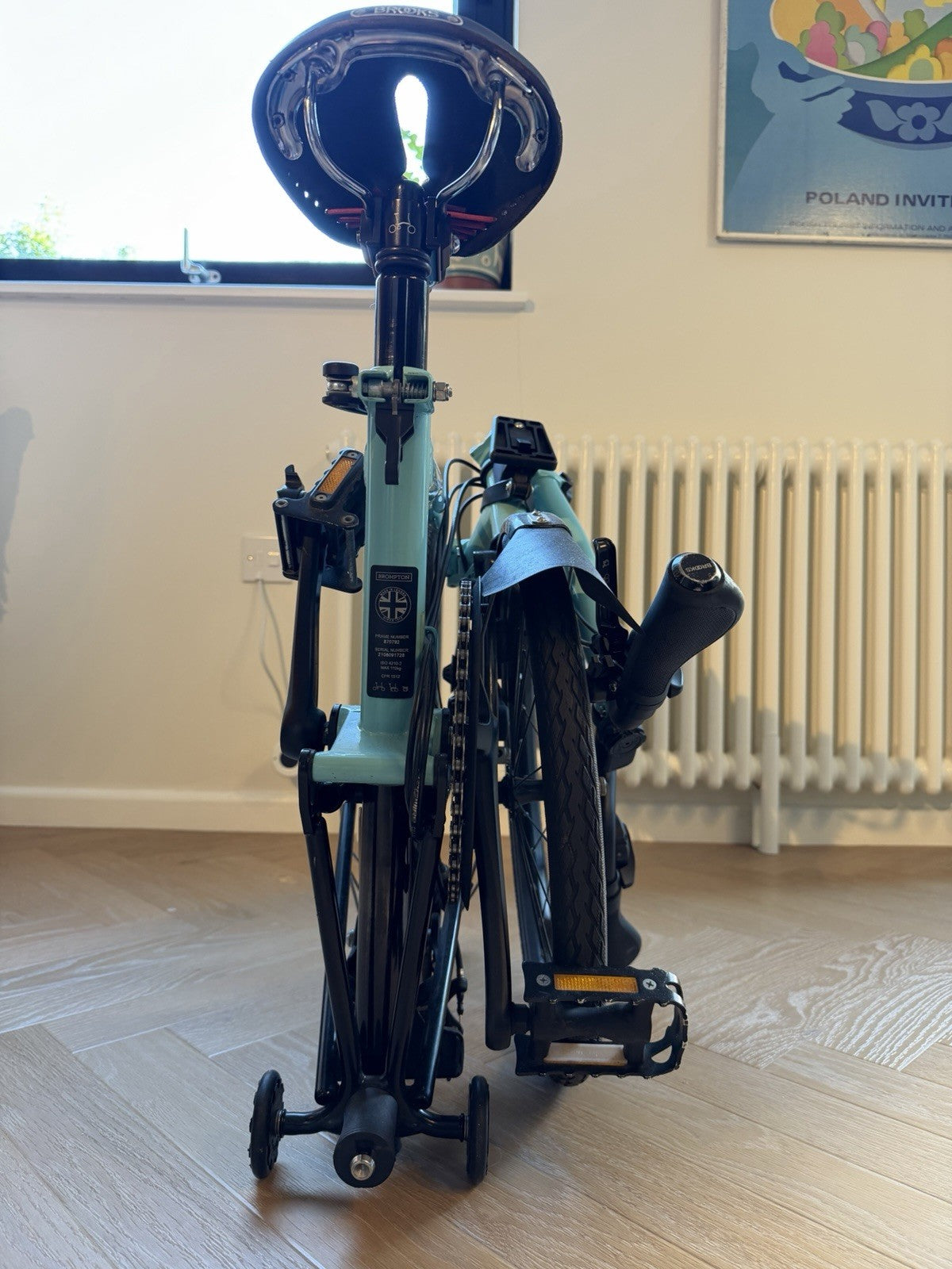 Brompton M6L Superlight — Turkish Green/Black Edition with battery lighting