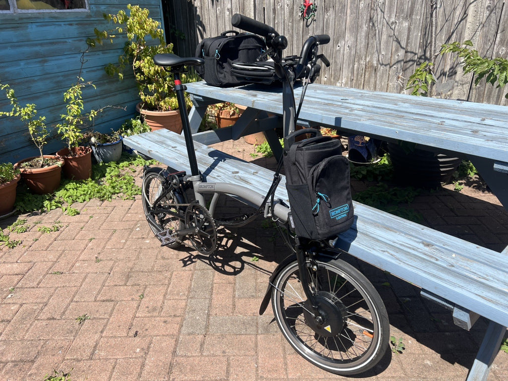 Brompton Electric P Line Urban Folding Bike – Storm Grey – loads of extras (£500