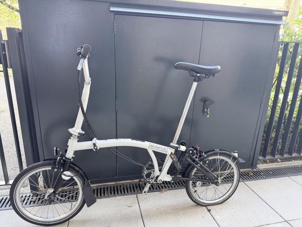Brompton Folding Bike - A Line 3-speed - White 2024 Model