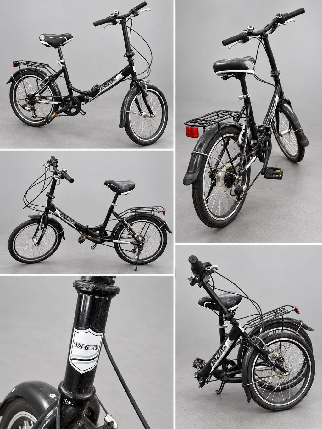Tiger Black Foldaway Bike 5 Speed