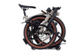 Brompton G Line Medium Folding Bike 8-Speed, Traildust White w rack & mudguards