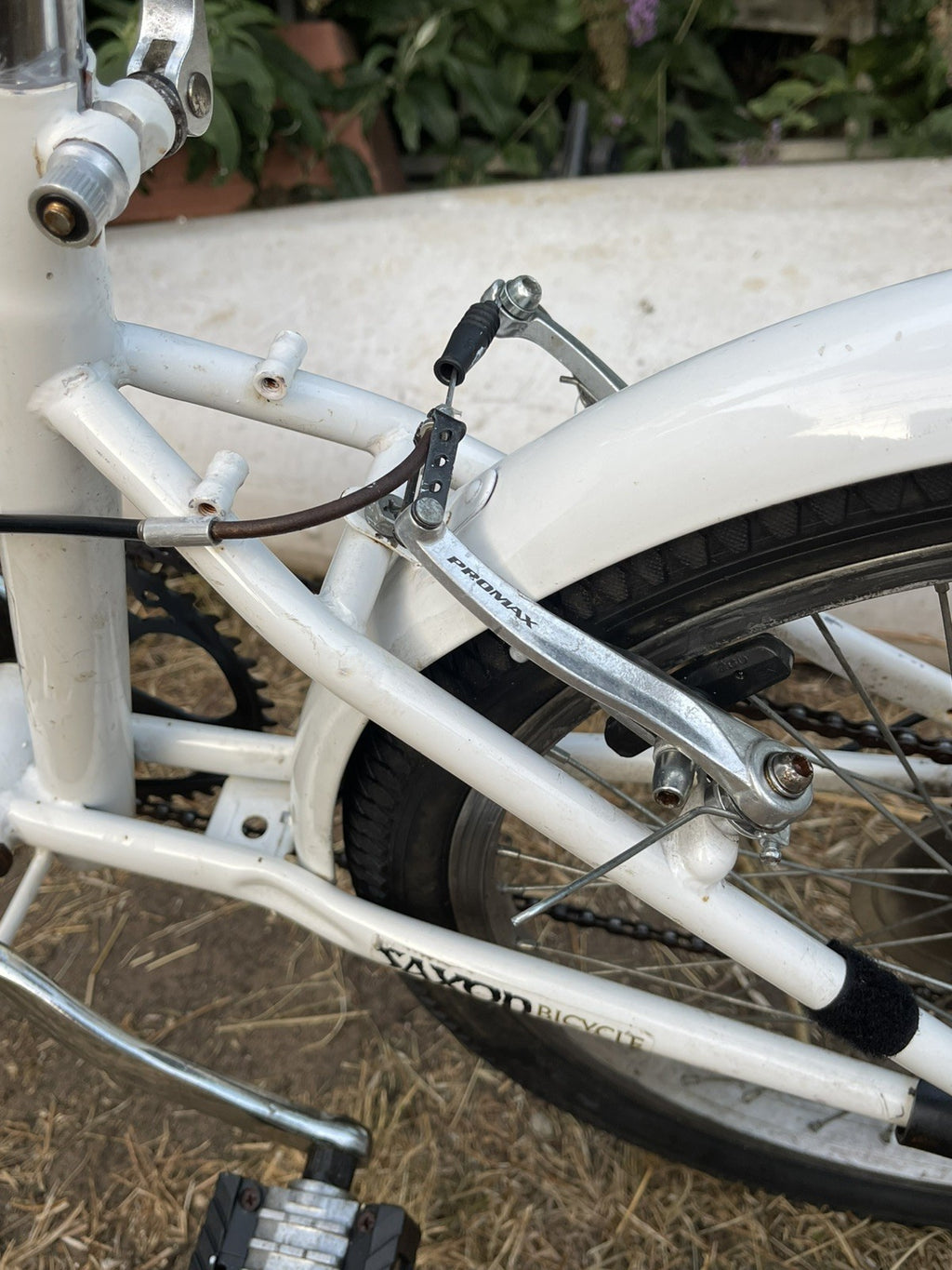 Saxon Fold Leisure Folder 20in 5peed Folding Bike Mudguards White working good