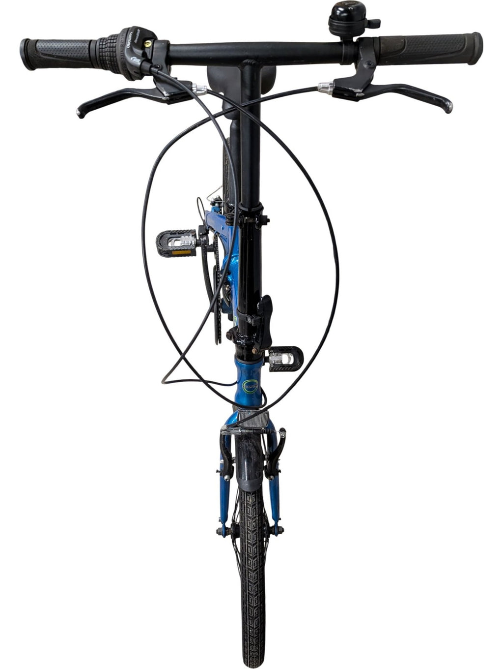 Ecosmo Folding Bike 16" Wheels Blue Shimano 6 Speed Lightweight Commuter Bicycle