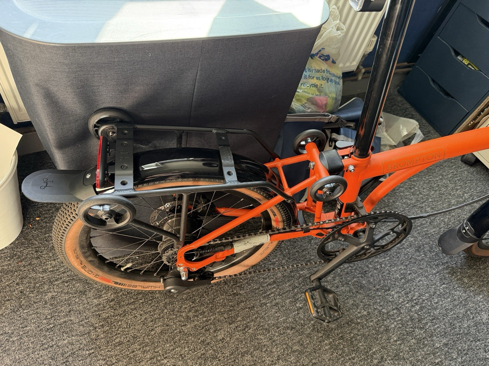 Brompton G Line Roller Frame Medium 8 Speed Alfine Adventure Orange Folding Bike