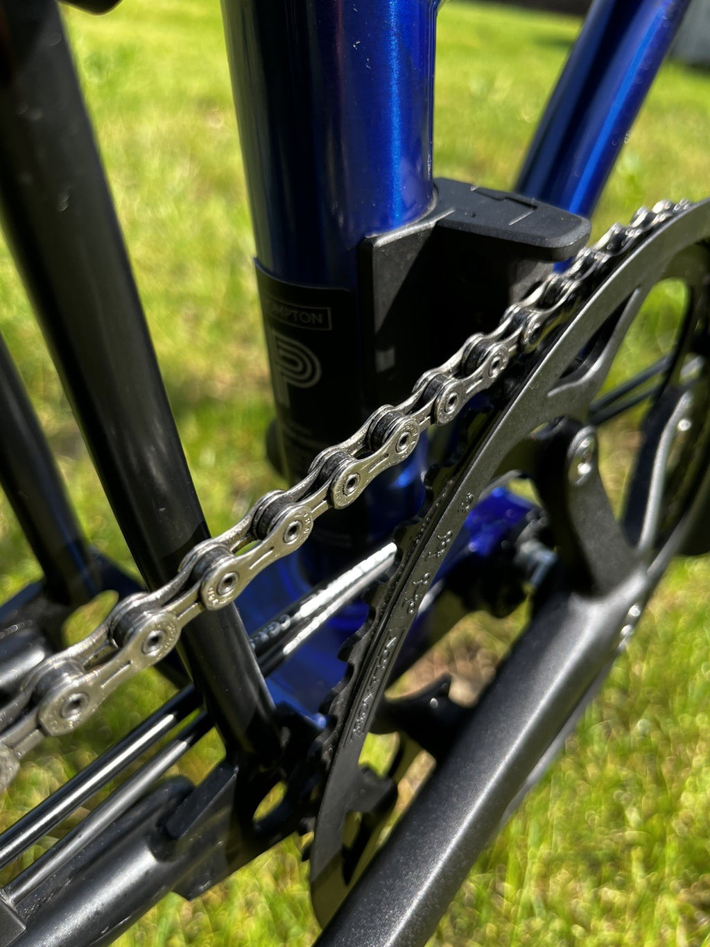 Brompton P Line 4 Speed 2025 Low Handlebar Folding Bike - Bolt Blue Lacquer