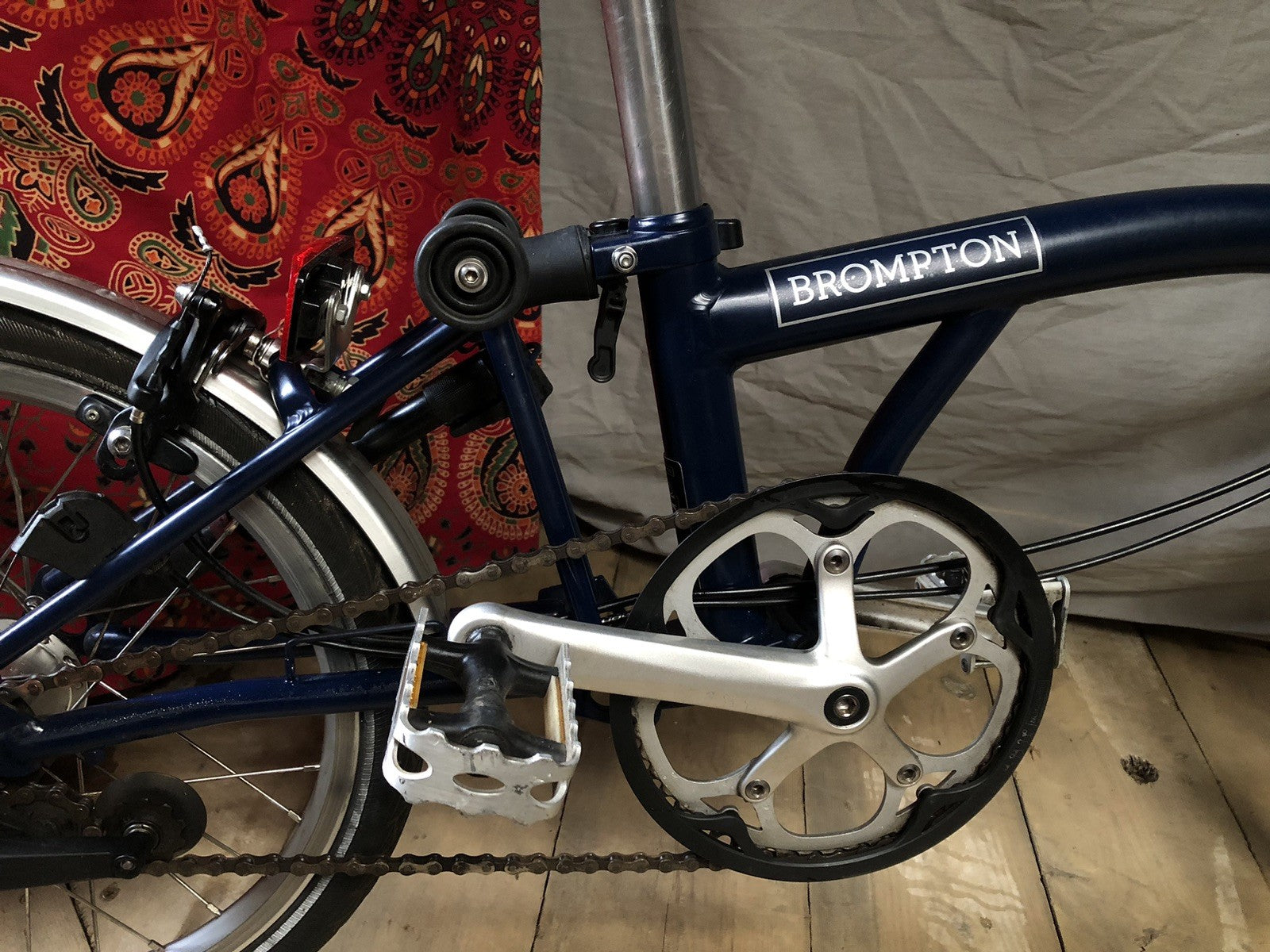Brompton M3L 3 speed Folding Bike C-line Equivalent Tempest Blue