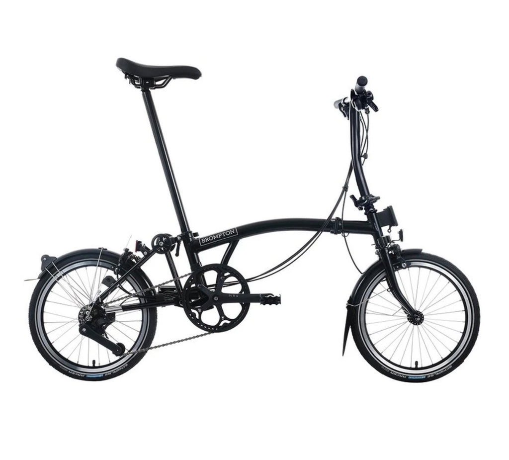 Brompton C Line 12-Speed Folding Bike Black Mid Bar Cycling Mens Womens