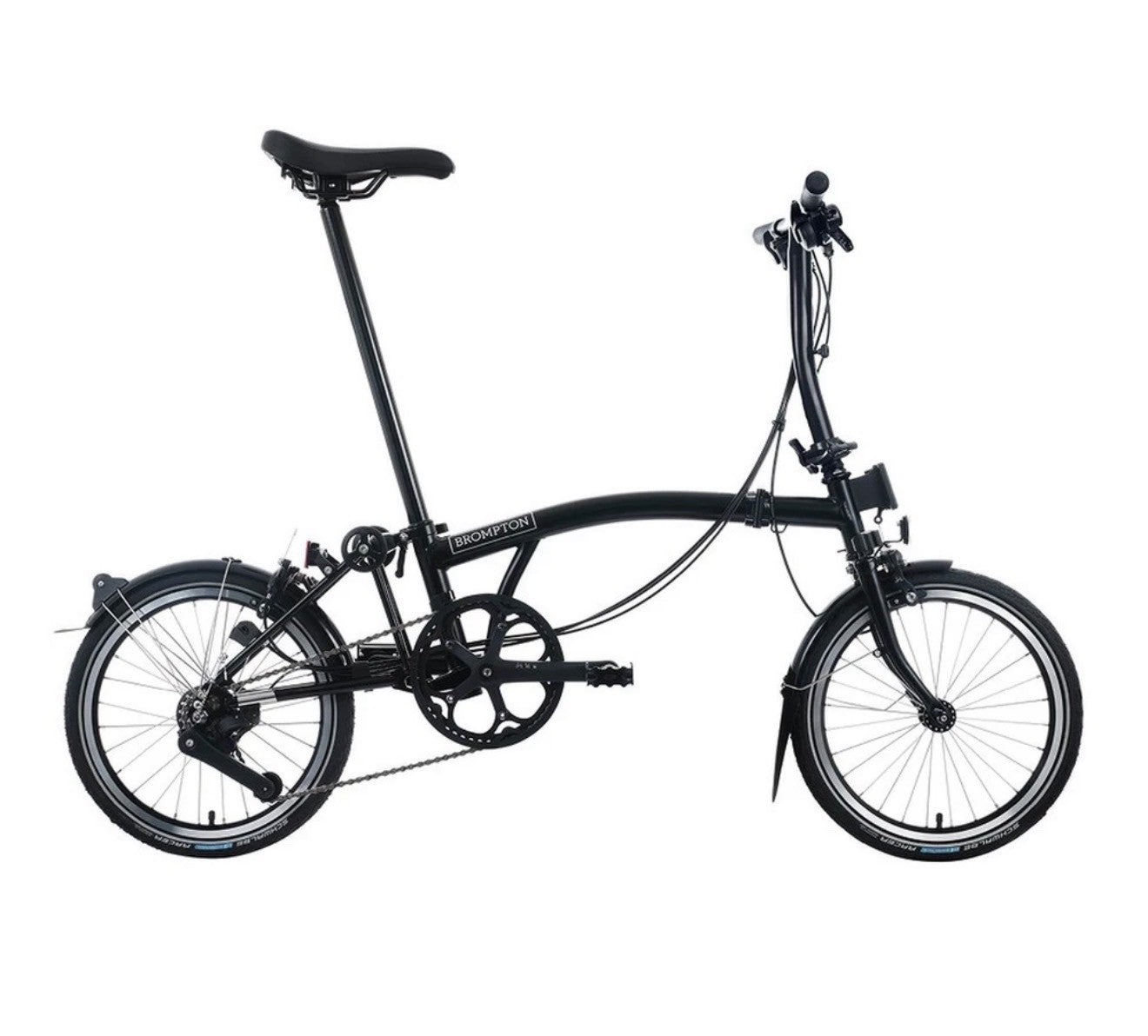 Brompton C Line 12-Speed Folding Bike Black Mid Bar Cycling Mens Womens