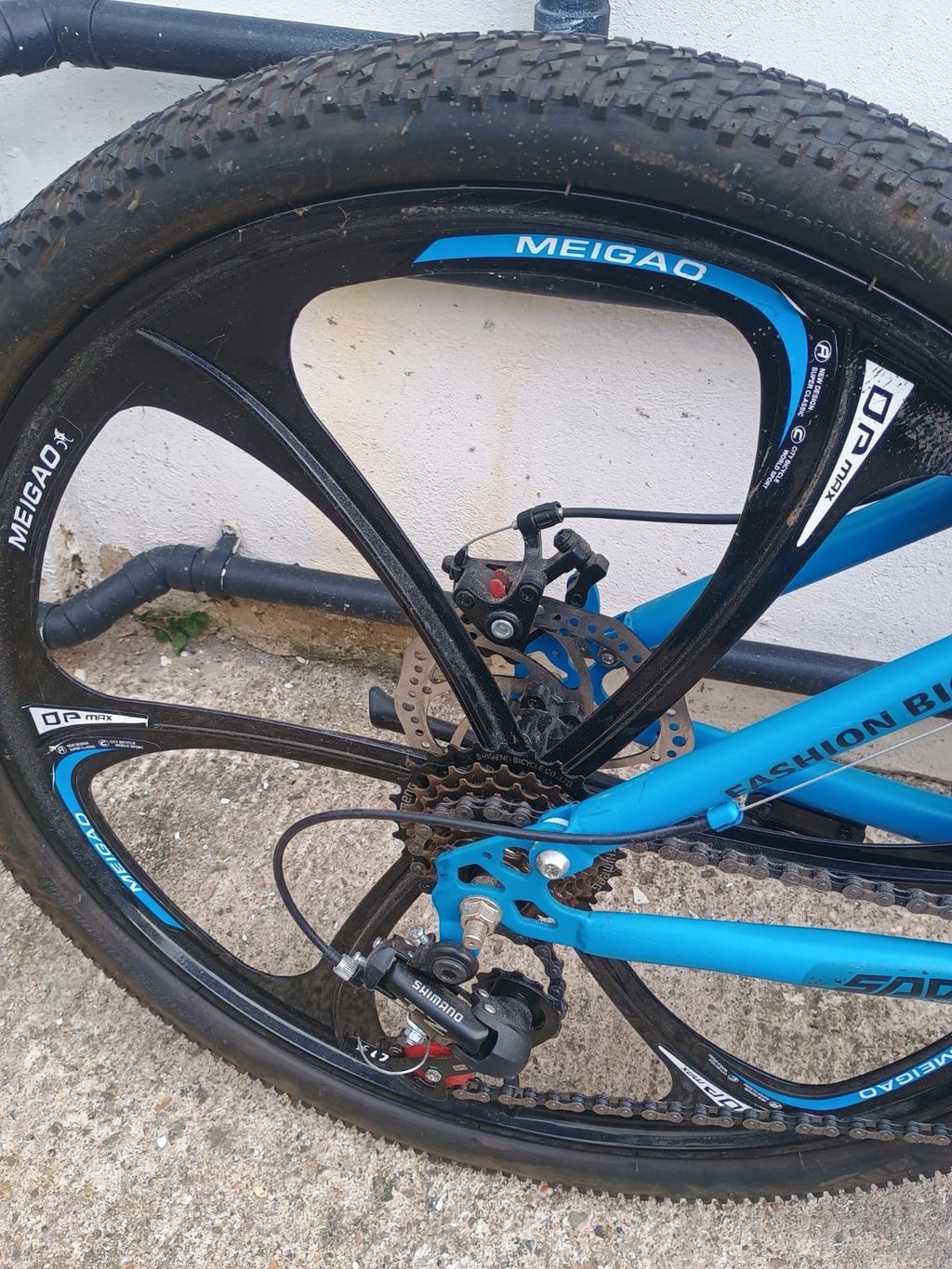 26” Folding Mountain Bike Urban Sport Full Suspension Disc Brakes Black Blue