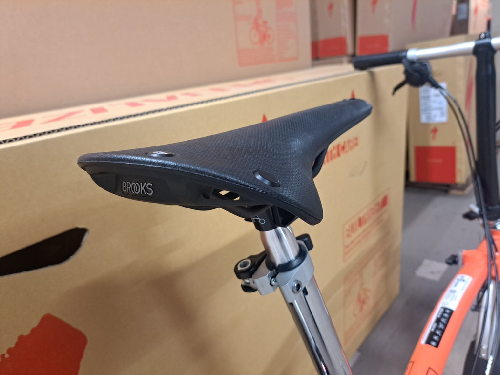 Brompton C-Line Explore Low bar Folding Bike Fire Coral