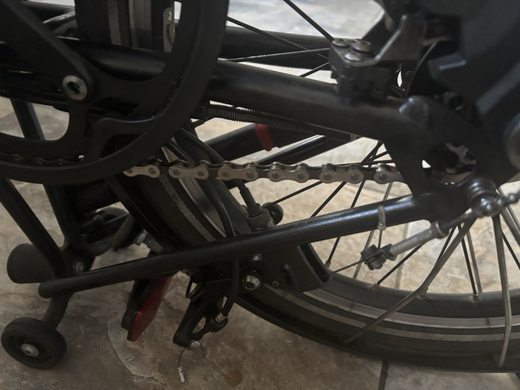 Brompton C Line 2023 Folding Bike Black 16in Mudguards 6 Speed Steel