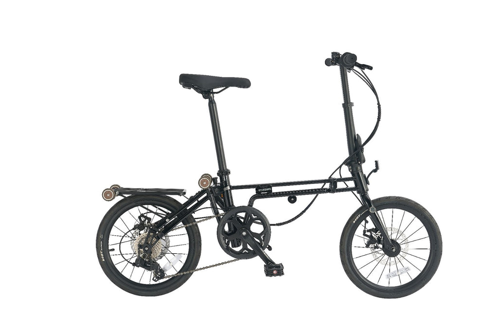 Folding Bicycle 16" Wheel Alloy 7SP Shimano Gear,3-Way Folding,DualDisc-16AF03BL