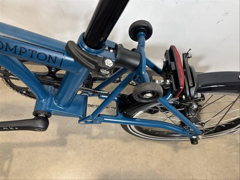 Brompton C Line 6 Speed 2024 Mid Handlebar Folding Bike - Ocean Blue
