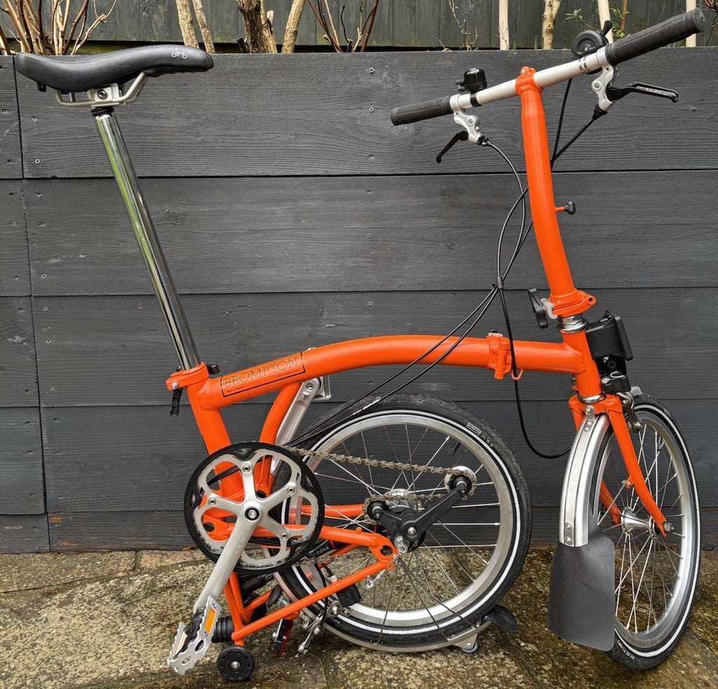 Brompton S3L folding bicycle C Line Equivalent in Orange - Test Ridden Only