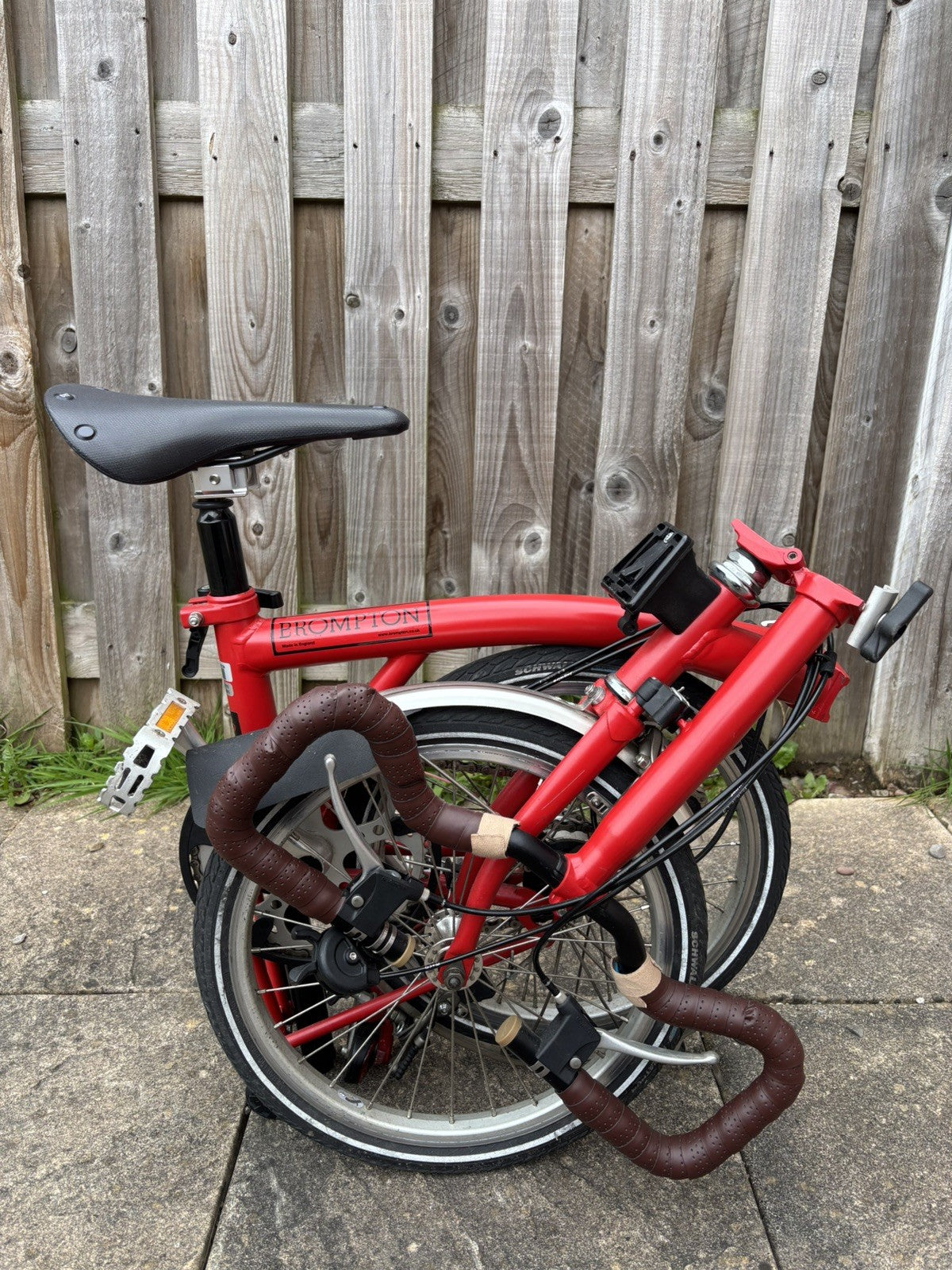 Brompton 2006 M3L Folding Bicycle 3-Speed in Red with many accessories
