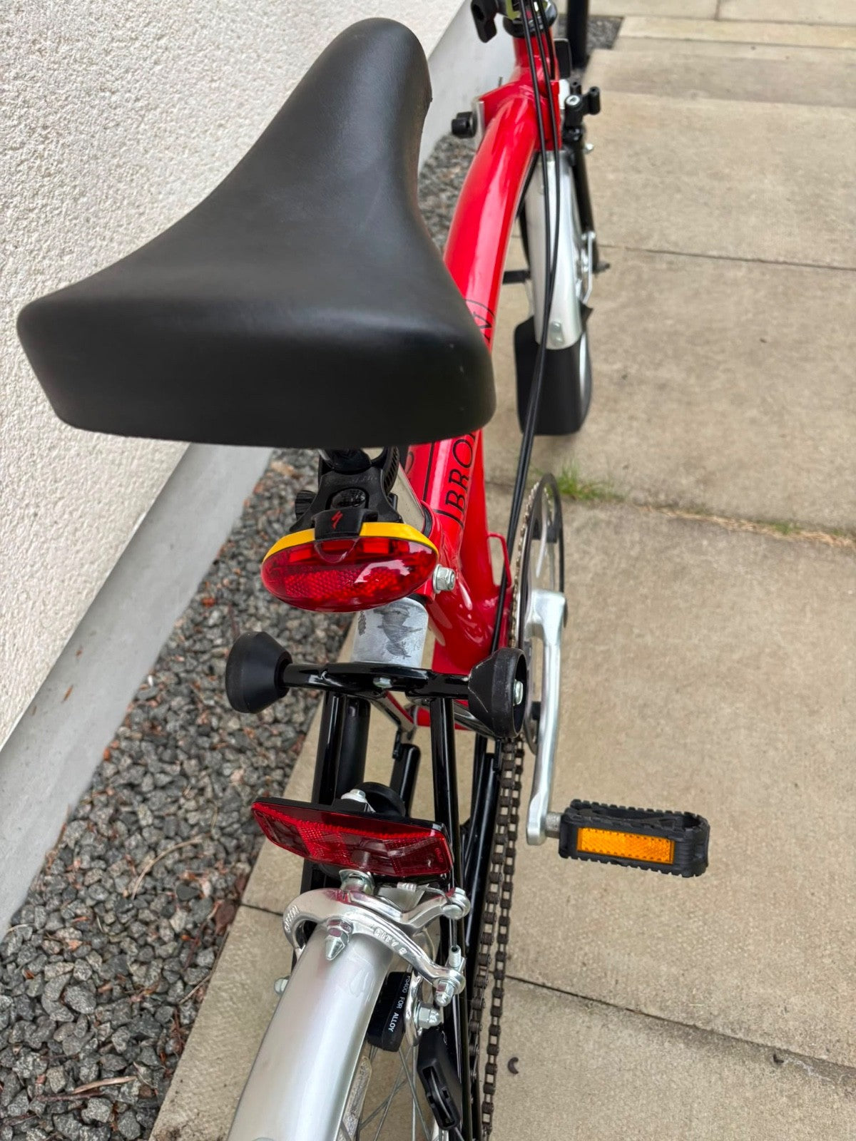 Brompton Folding Bike - Red. 3 speed. Barely used