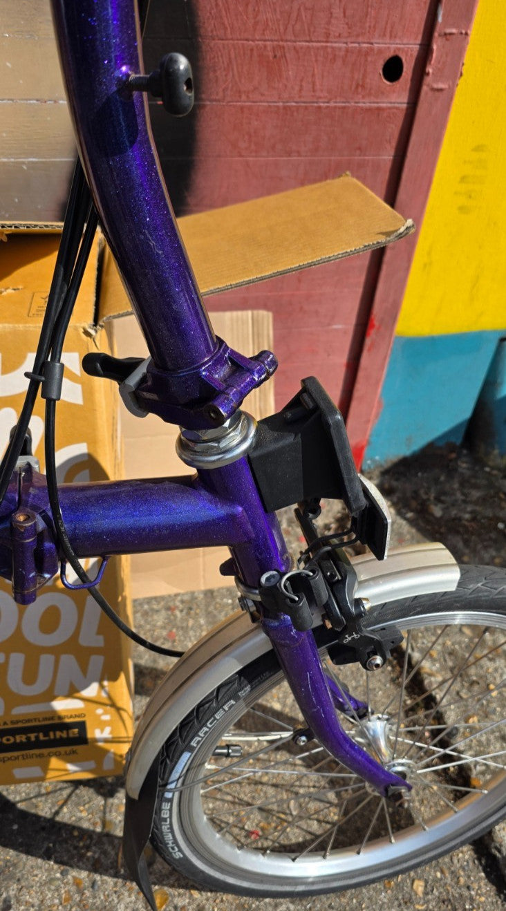Brompton Bike 2 speed C line - Gloss Purple - Excellent Mechanical Condition