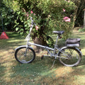 Silver 20 in Folding Bike Derailleur Gears Rim Brakes Flat Bar Kickstand