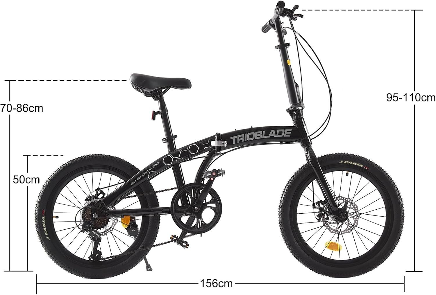 20" Foldable Bike 7-Speed Commuter Lightweight Disc Brake Compact
