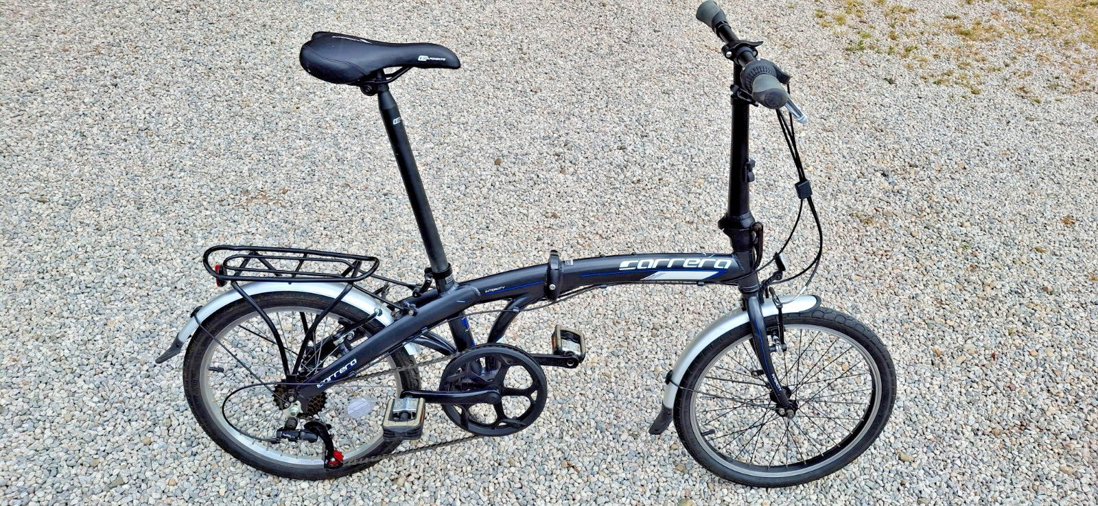 Carrera Intercity Folding Bike 20” Aluminium 6 Speed Rack Mudguards Excellent