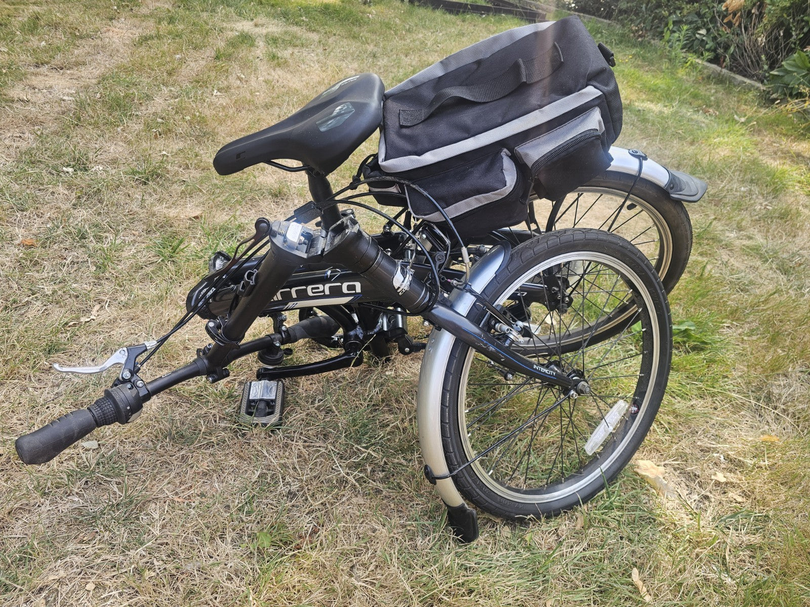 Careers Folding Bike Bicycle with Bag Easy to Carry and Store- Front/Rear lights
