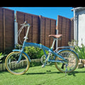 Bobbin Fold 20in Blue Folding Bike 1 Speed Mudguards Rear Rack Kickstand