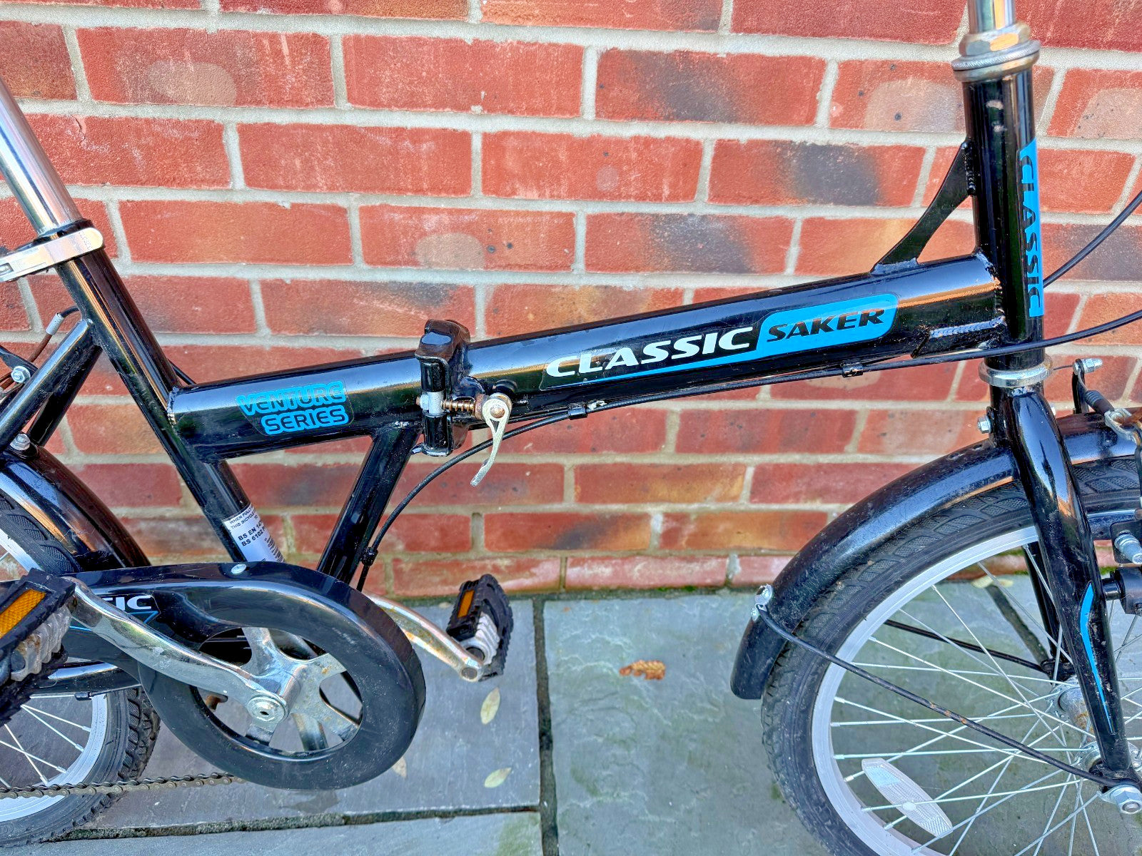 Unisex Adults Men's Women's Black Classic Saker Folding Bike