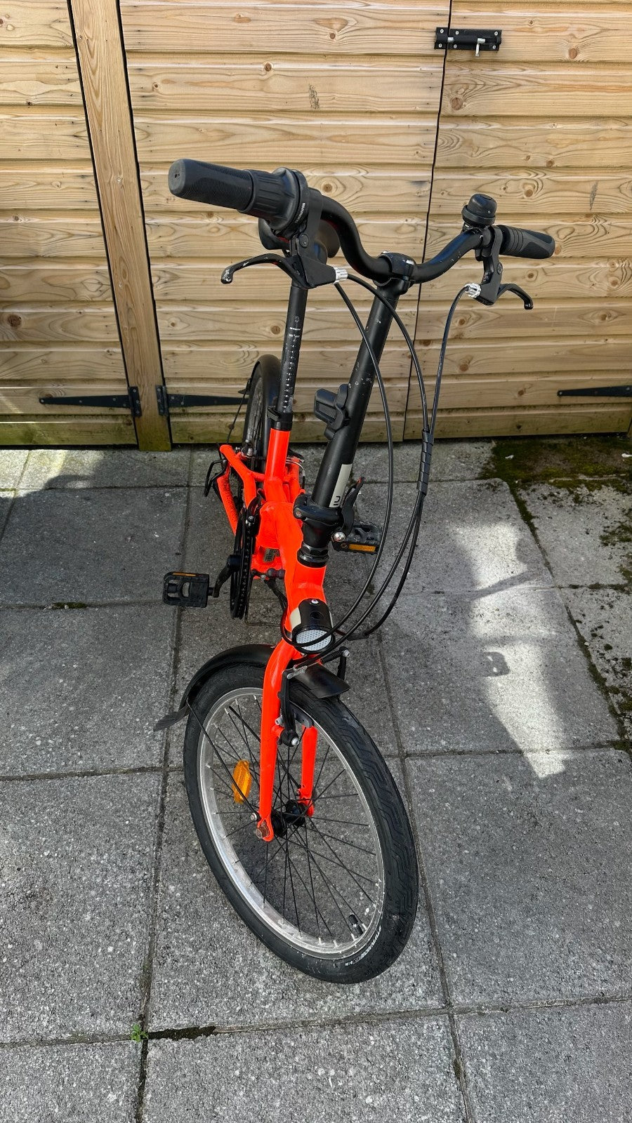 Red Oxylane Folding Bicycle 6-Speed