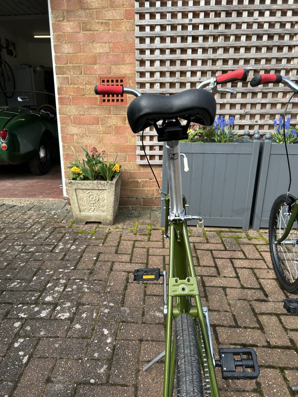 Pair of Customised Retro Nottingham-built Steel Raleigh Stowaway Folding Bikes