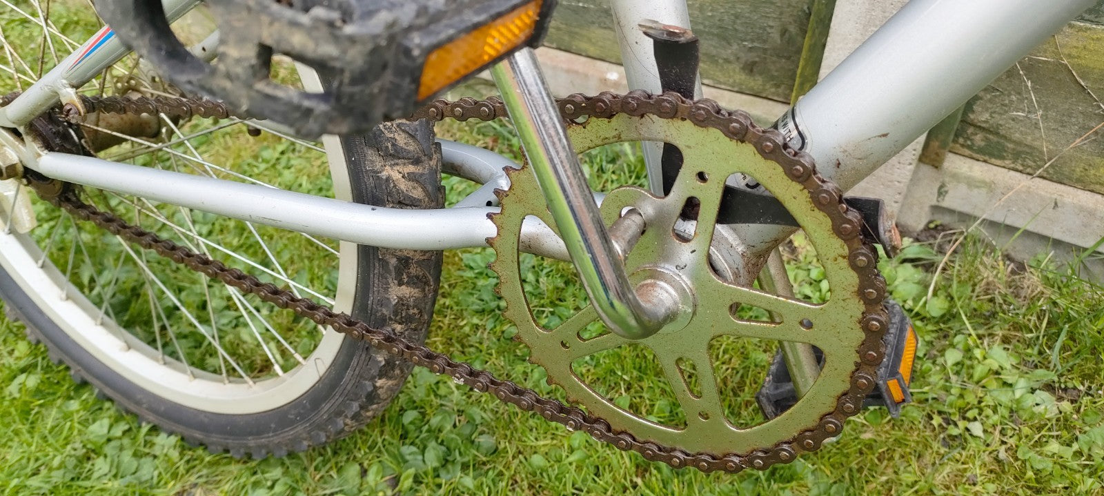 Silver  Foldable Bike  Tag Along Attachment for Bicycles Kids Edition