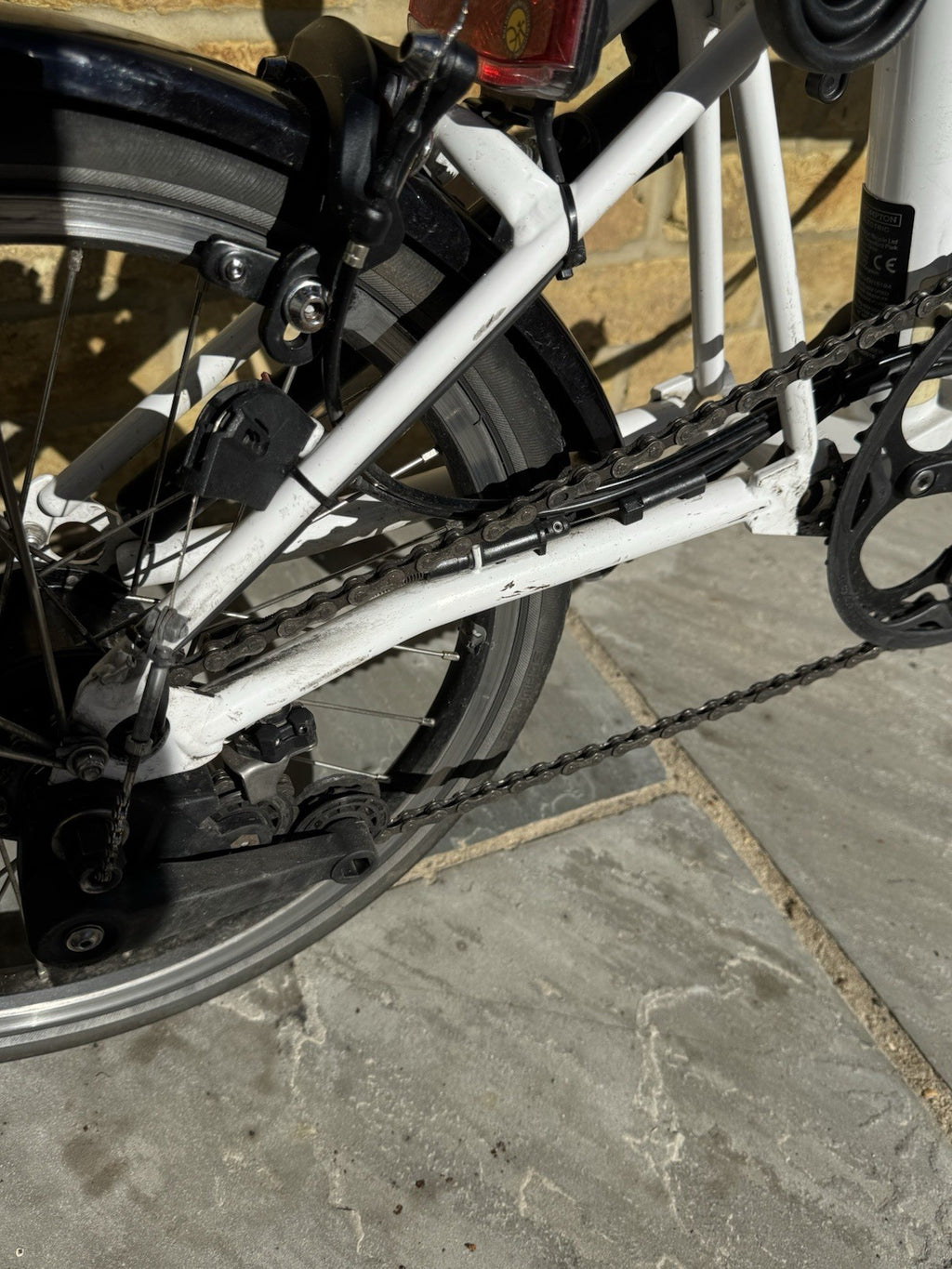 Brompton M6LE white with Bag - Used Condition - folding bike