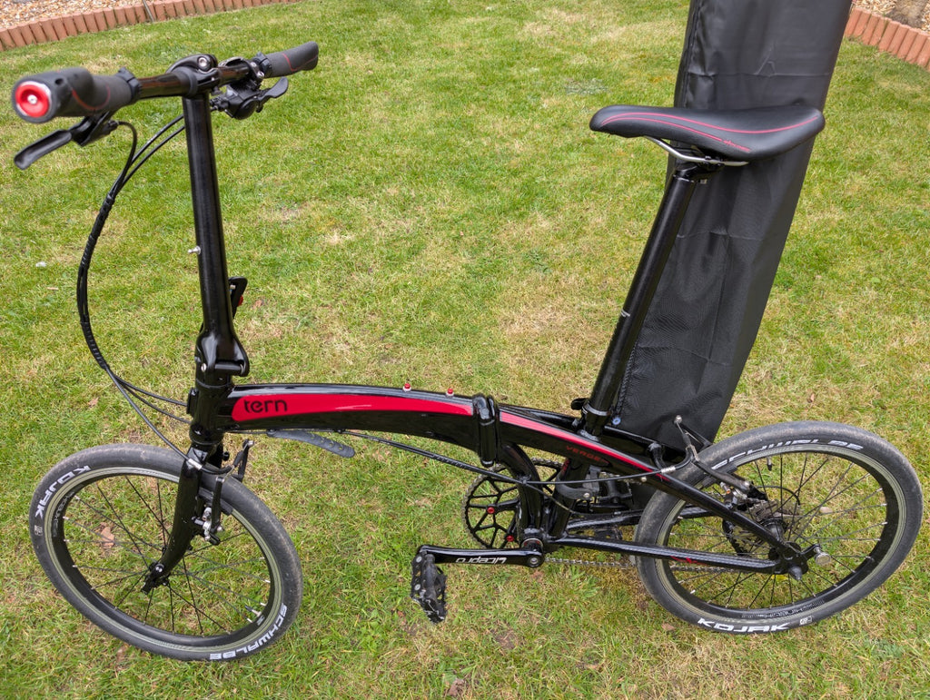 Tern Verge P9 Red & Black 9 Speed Folding Bike in Excellent Condition One Owner