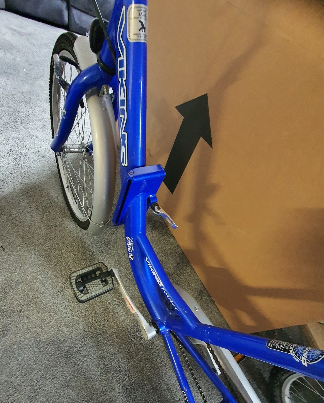 With Basket Blue UK 24 Inch Adult Trike Tricycle Foldable 3 Wheel Bike 7-Speed