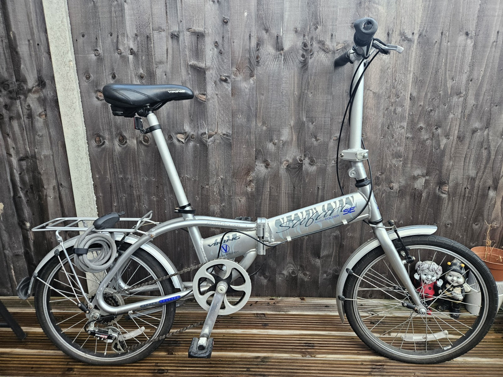 Viking Safari SE Folding Bike - Silver Alloy Frame  6 Speed Shimano - Collection