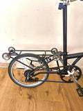 Brompton Folding Bike 16in Frame Black Shimano Alfine 11-Speed Hub Rear Rack
