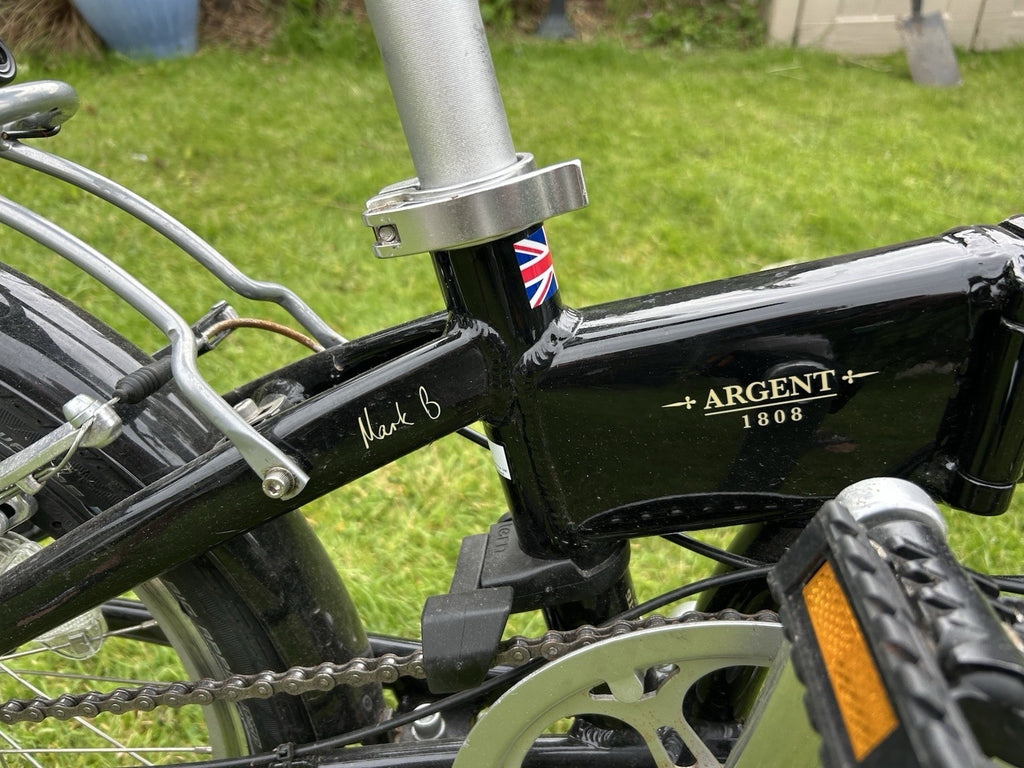 Bickerton Argent 1808 Folding Bike 20in Black w/ Rear Rack, Mudguards, Stand