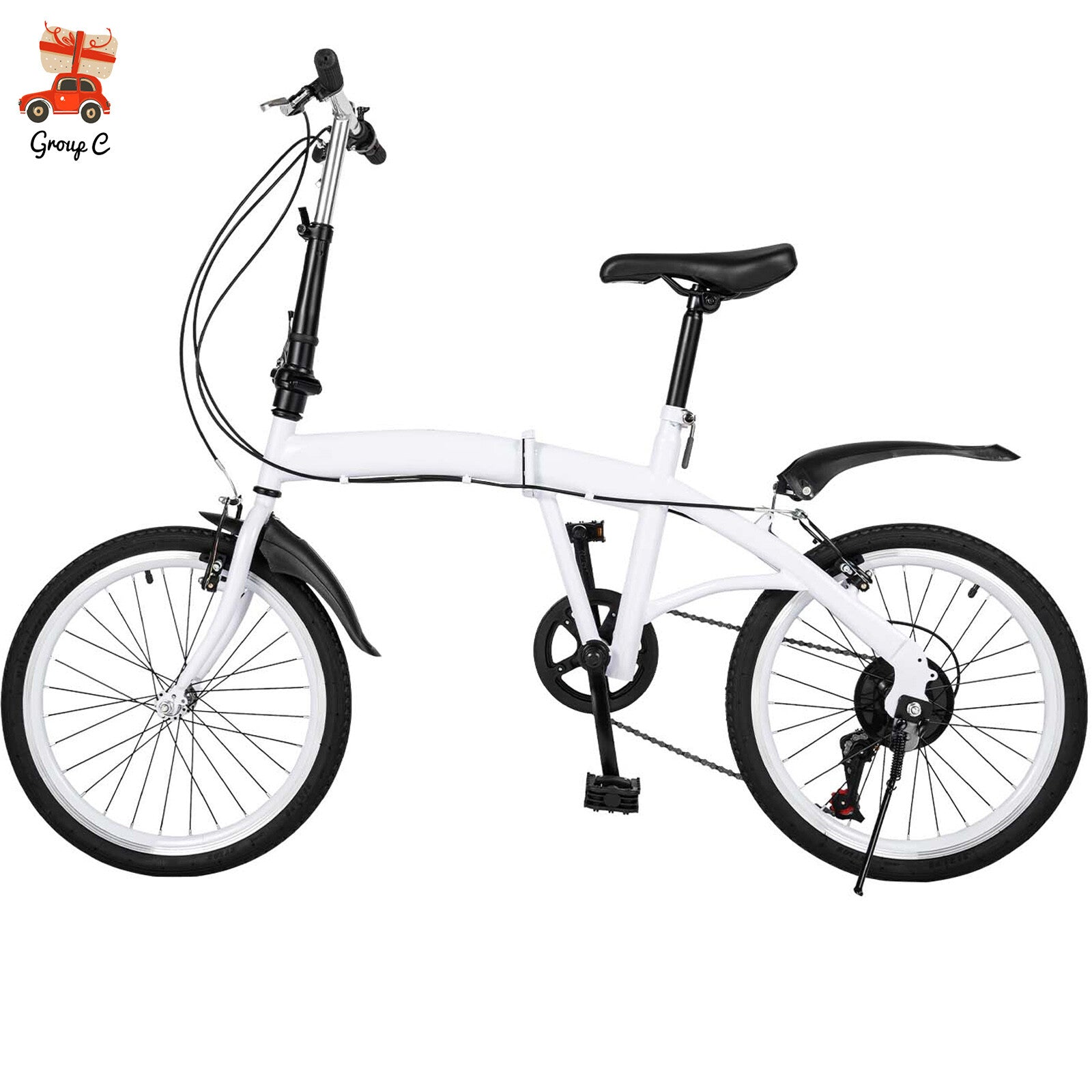 20" Folding Bike Adults Bicycle Lightweight Alloy Bicycle Folding City Bike UK