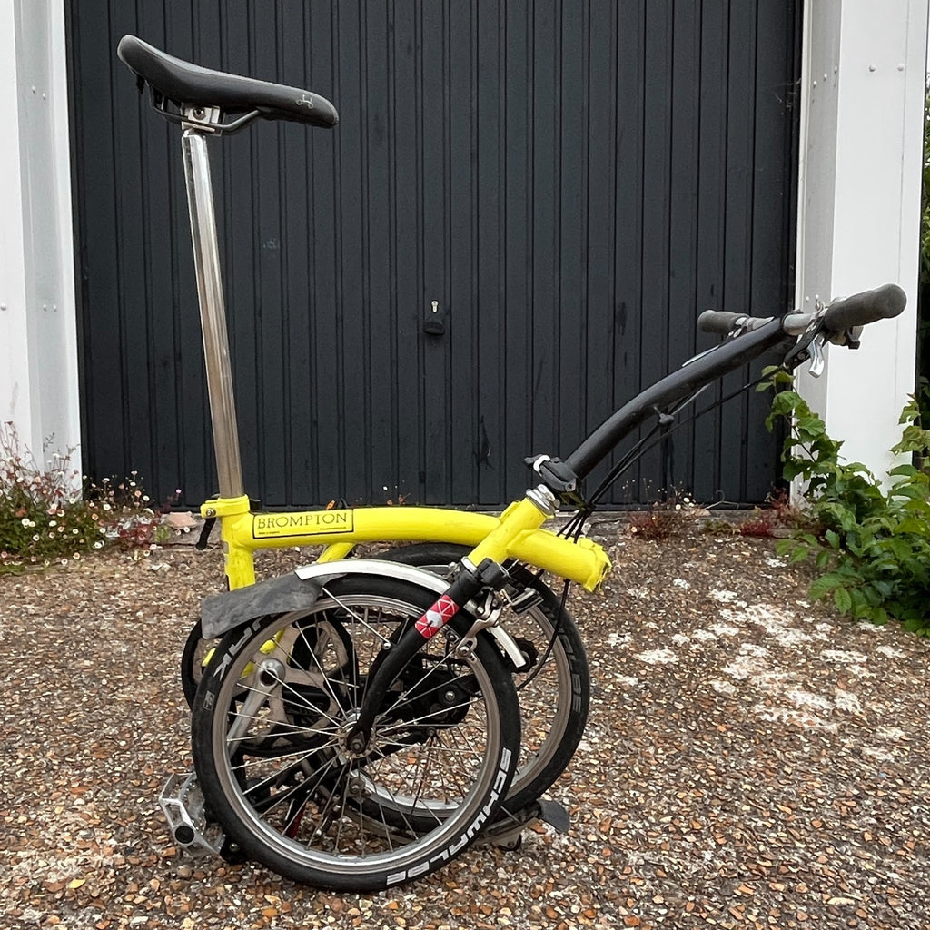 Brompton S2L folding bike yellow / black good condition