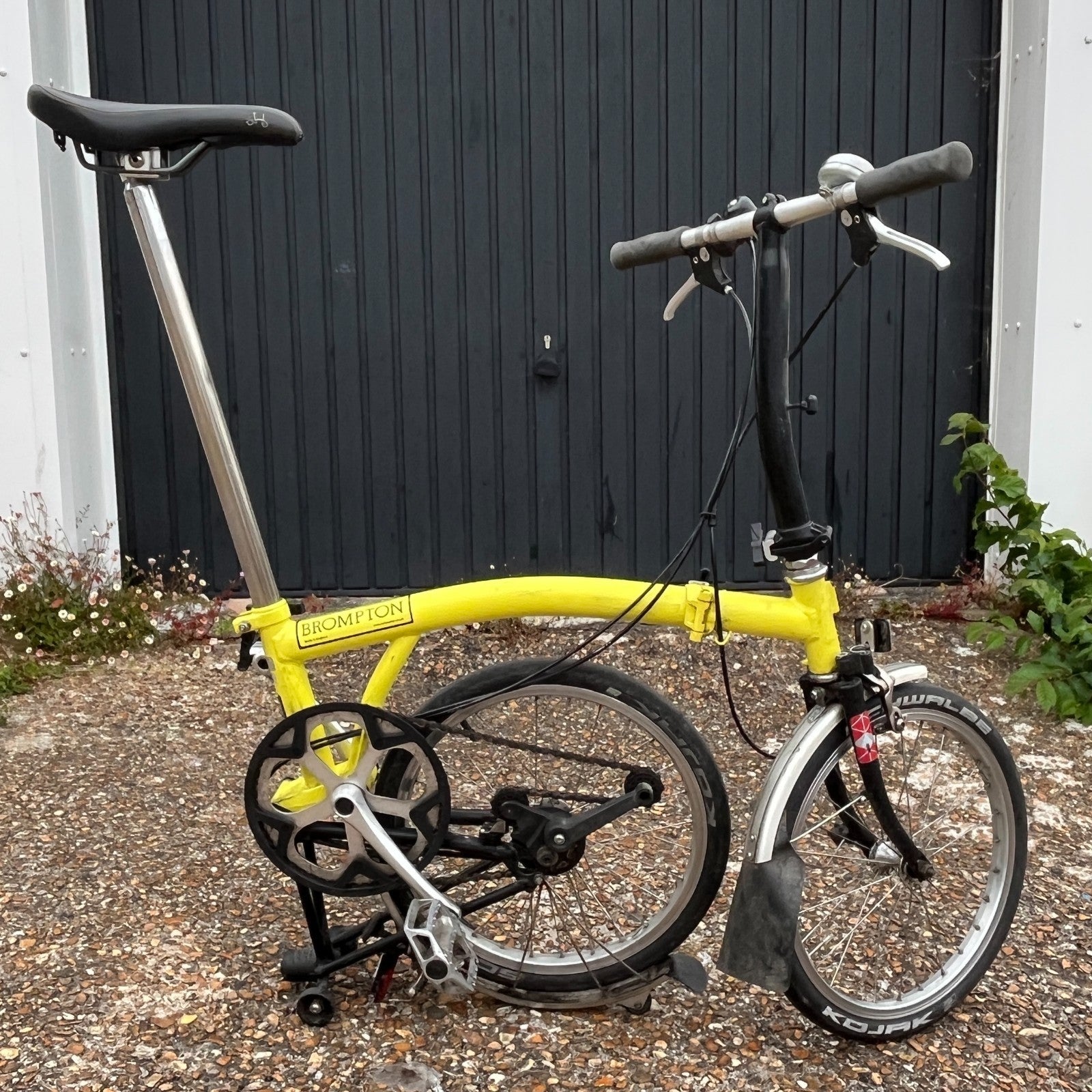 Brompton S2L folding bike yellow / black good condition
